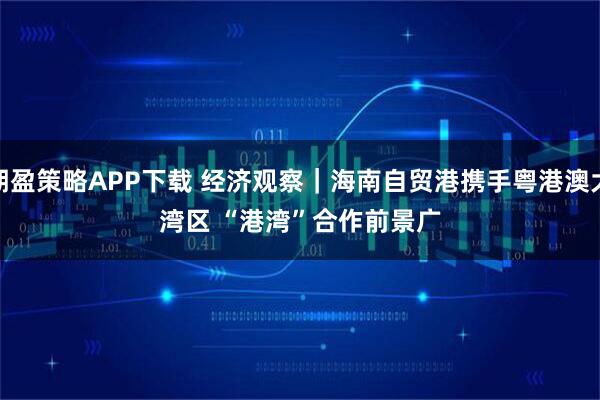 期盈策略APP下载 经济观察｜海南自贸港携手粤港澳大湾区 “港湾”合作前景广